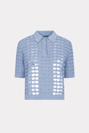 Blusa Polo Discos Metalizados