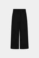 Calça Cropped De Tricô Com Cinto