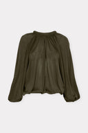 Blusa em Tricô Balonê de Mangas Longas