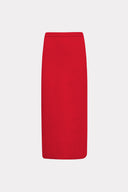 Saia Midi De Tricô Neoprene