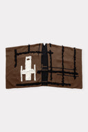 Poncho em Jacquard de Tricô com Bordado Cadeiras