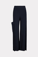Calça Longa Com Bolso Lateral De Tricô
