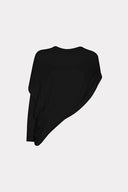 Blusa Drapeada De Manga Única Em Tricô