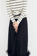 Blusa Manga Longa Tricô Listrado