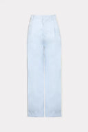 Calça De Algodão Com Tiras De Tricô