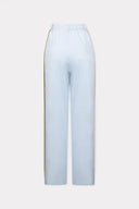 Calça De Algodão Com Tiras De Tricô