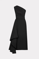 Vestido Drapeado Em Nylon