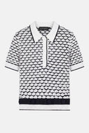 Blusa Polo em Tricô Texturizado com Barra Dupla