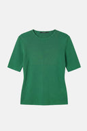 Blusa de Manga Curta em Tricô Leve