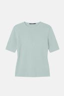 Blusa de Manga Curta em Tricô Leve