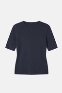 Blusa de Manga Curta em Tricô Leve