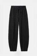 Calça em Tricô com Cós Acetinado