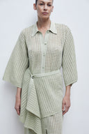 Chemise com Basque Removível Tricô Tela