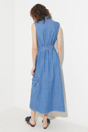 Vestido Jeans Bolso Origami