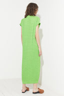 Vestido Midi De Tricô Texturizado