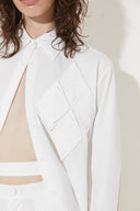 Calça Cropped Com Origamis Triangulares