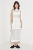 Vestido Peplum Tricô Organza