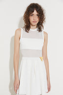 Vestido Peplum Tricô Organza