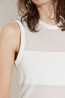 Vestido Peplum Tricô Organza
