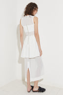 Vestido Peplum Tricô Organza