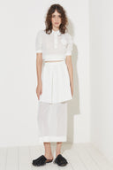 Saia Peplum Tricô Organza