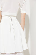 Saia Peplum Tricô Organza