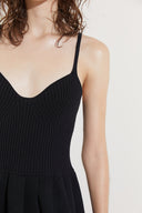 Vestido Alças Tricô Canelado