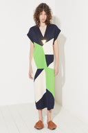 Vestido De Tricô Intársia Geométrica