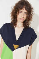 Vestido De Tricô Intársia Geométrica
