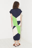 Vestido De Tricô Intársia Geométrica