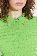 Blusa Polo De Tricô Texturizado