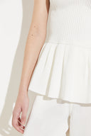 Blusa Peplum Tricô Canelado