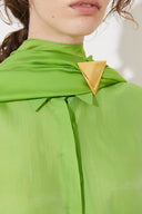 Camisa De Organza Com Capa Balonê Removível