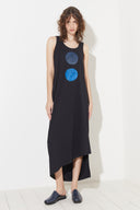 Vestido Desconstruído De Malha Com Estampa Manual De Círculos