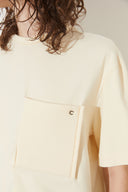 T-Shirt De Malha Com Bolso