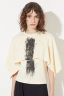 Blusa De Malha Com Estampa Manual Pincelada