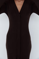 Vestido de Tricô Barra Curva