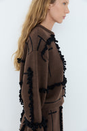 Pull em Jacquard de Tricô com Bordado Cadeiras