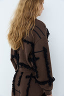 Pull em Jacquard de Tricô com Bordado Cadeiras