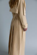 Trench de Sarja com Tricoline Pregueada