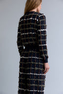 Pull de Tricô Bordado Fio de Seda