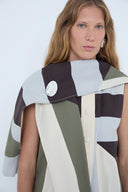 Colete em Tricoline Patchwork Passagem com Sobreposição