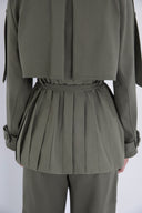 Parka de Sarja com Tricoline Pregueada
