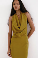 Vestido Drapeado em Tricô