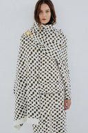 Saia Midi Em Tricô Jacquard Quadriculado