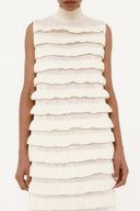 Vestido Evasê De Tricô Camadas
