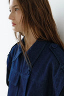 Jaqueta Jeans Com Tricô