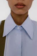 Camisa De Algodão Com Tiras De Tricô