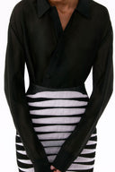 Camisa De Tricô Organza