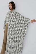 Cachecol Em Tricô Jacquard Quadriculado